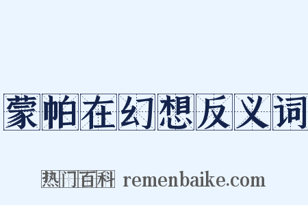 蒙帕在幻想反义词是什么意思的图片